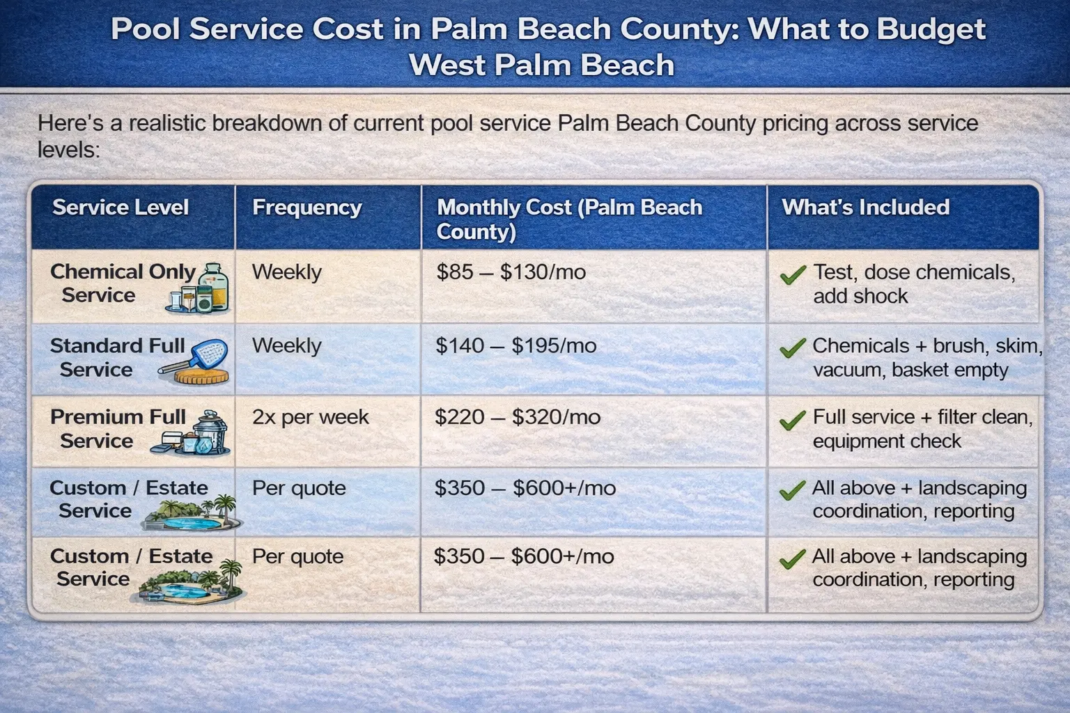 Pool service cost