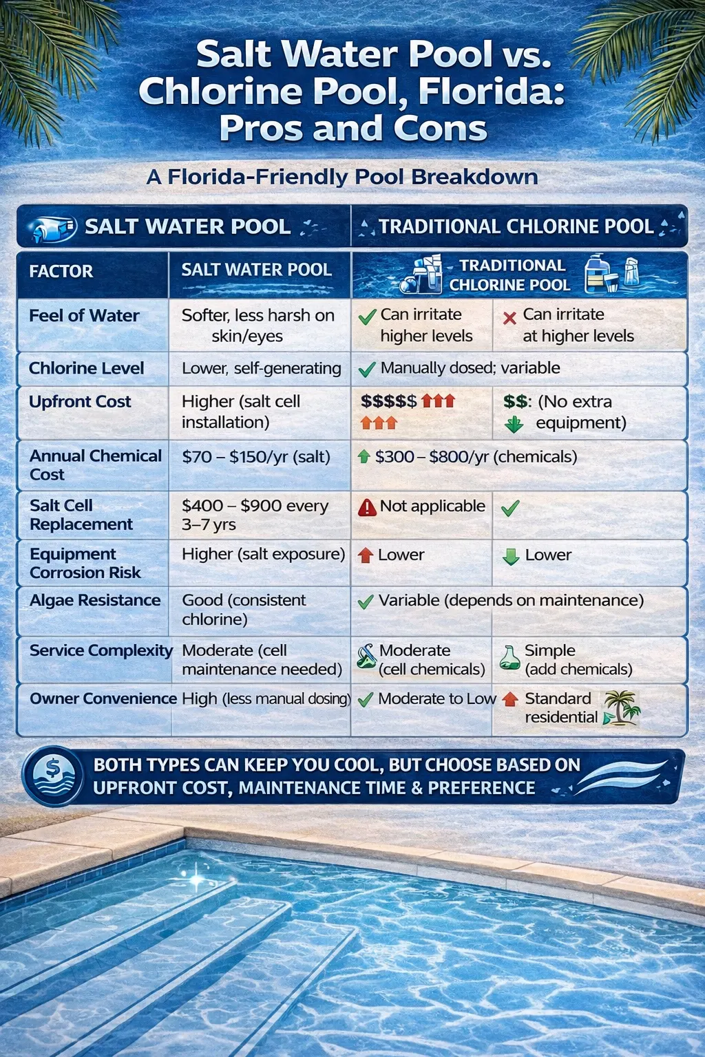 Salt Water Pool vs. Chlorine Pool